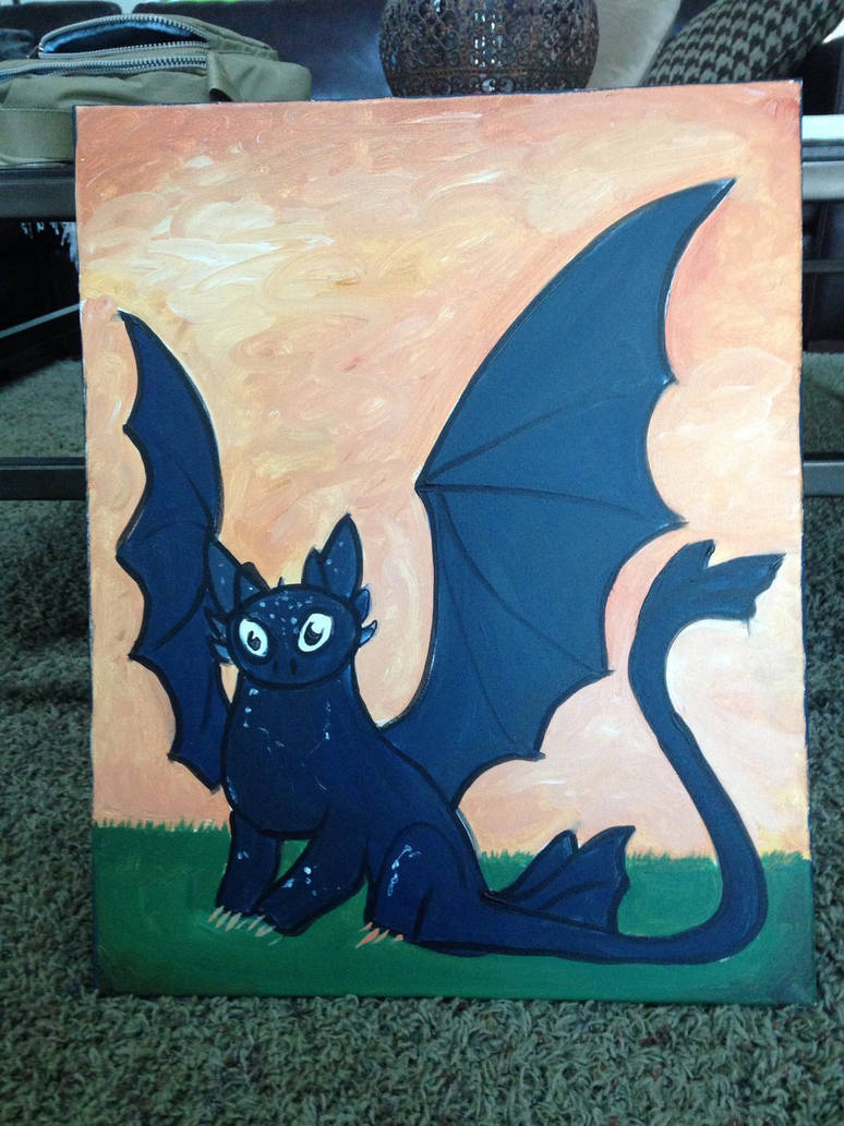 My Toothless Painting by sfinndolphin on DeviantArt
