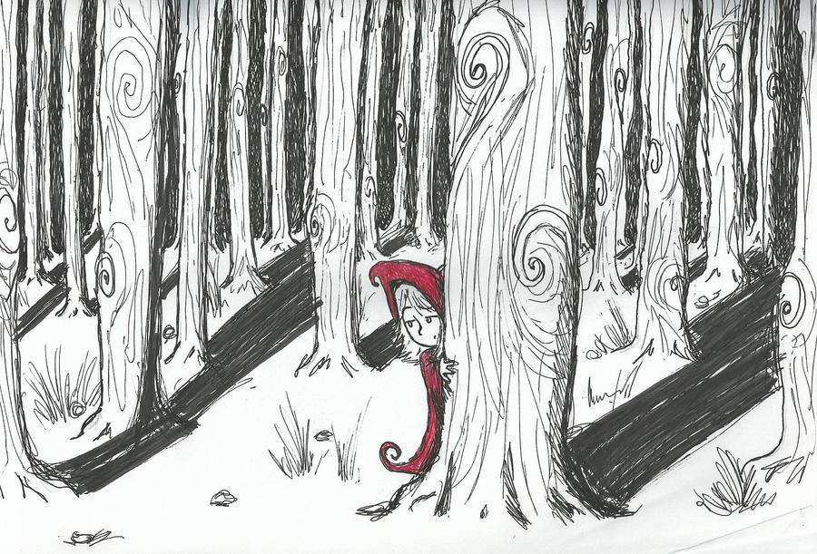 Red Riding Hood in the Dark Woods