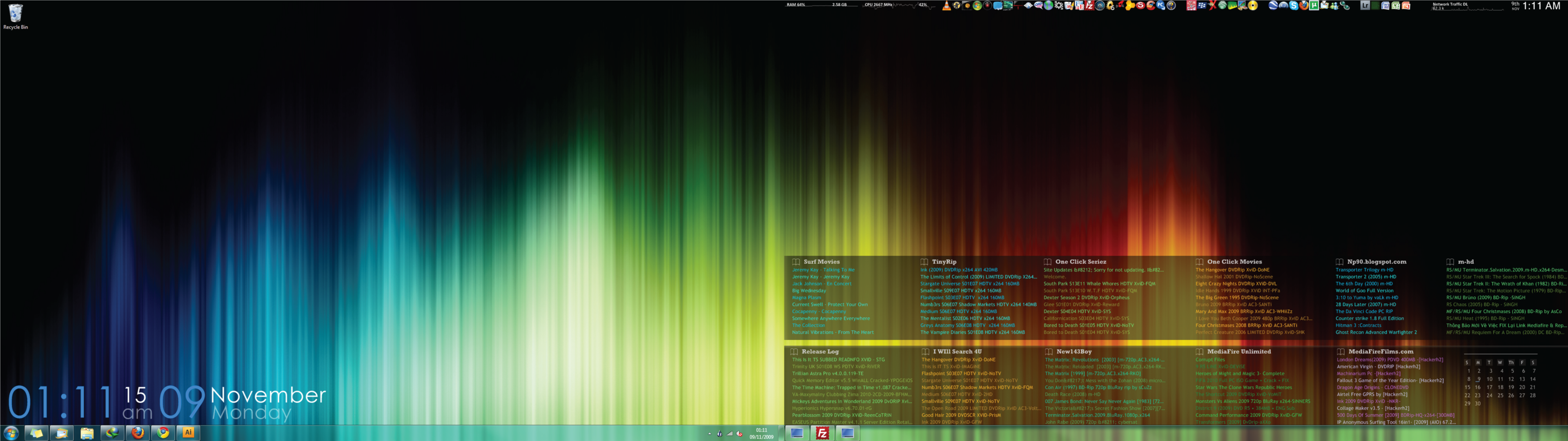 Dual Screen Desktop Windows 7