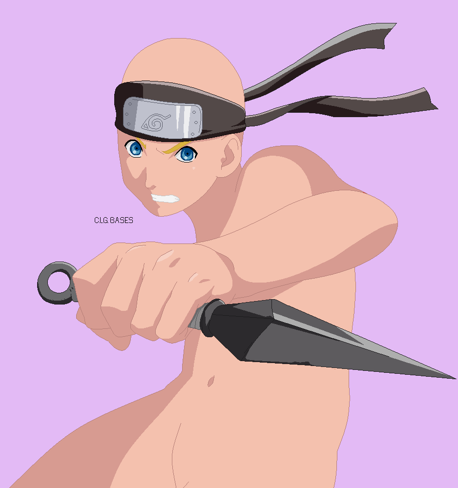 :257: Naruto :Headband And Kunai Pixel Base: