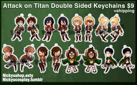 Attack On Titan Keychains AVAILABLE NOW