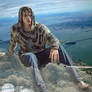 Giga Joel Courtney sits on San Francisco