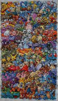 Finished Epic Pokemon Cross Stitch