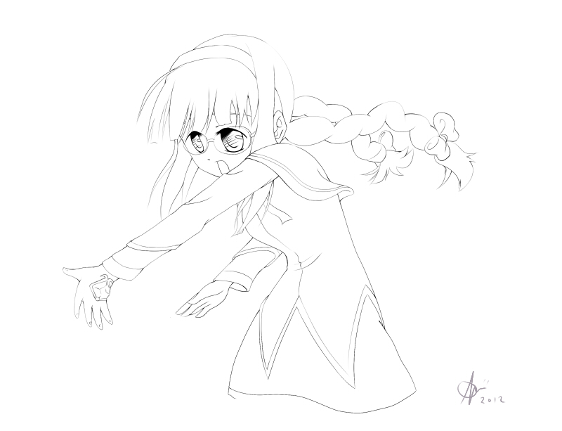Homura Lineart by VeritoRojas on DeviantArt