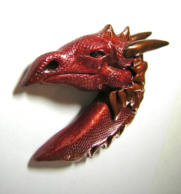 Dark Fire Dragon Pendant