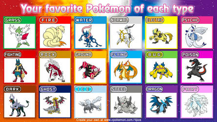 My Favorite Pokemon By Typing 2