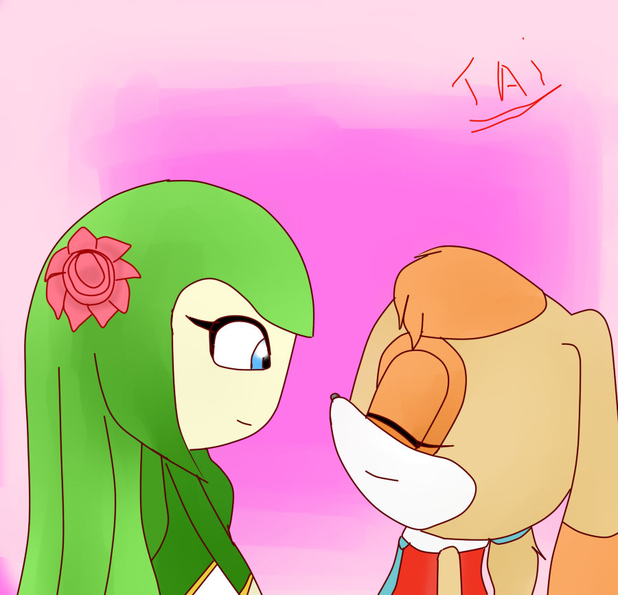 Cosmo the seedrian and Cream the rabbit by G-SilverScythe on DeviantArt