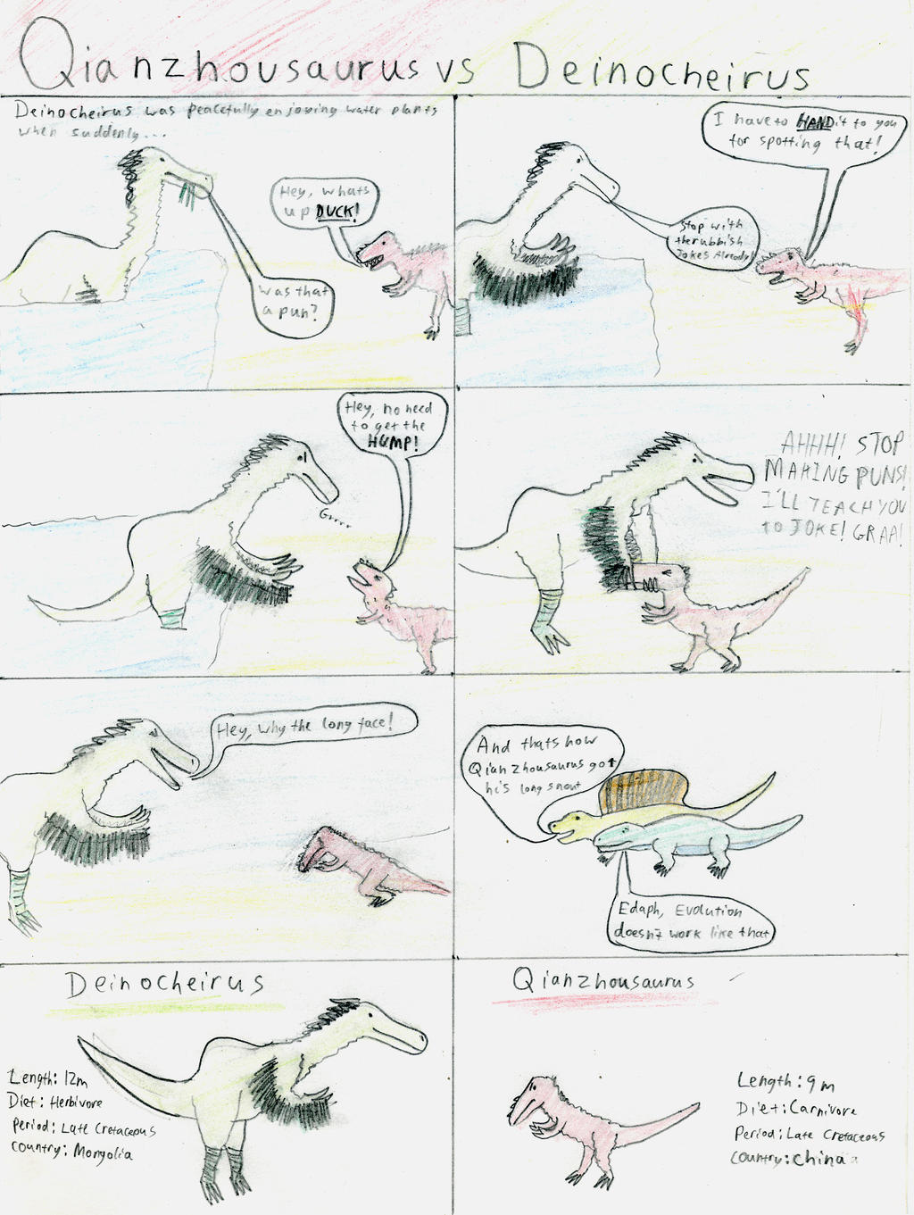 Qianzhousaurus vs Deinocheirus