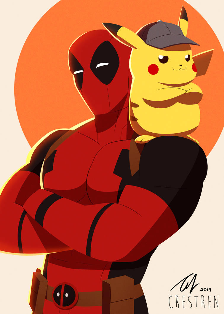 Deadpool Pikachu by Crestren on DeviantArt