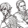 Anders and Fenris Sketch