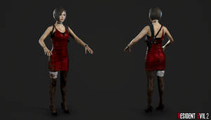 RE 2 Remake - Ada Wong Red Dress Injured