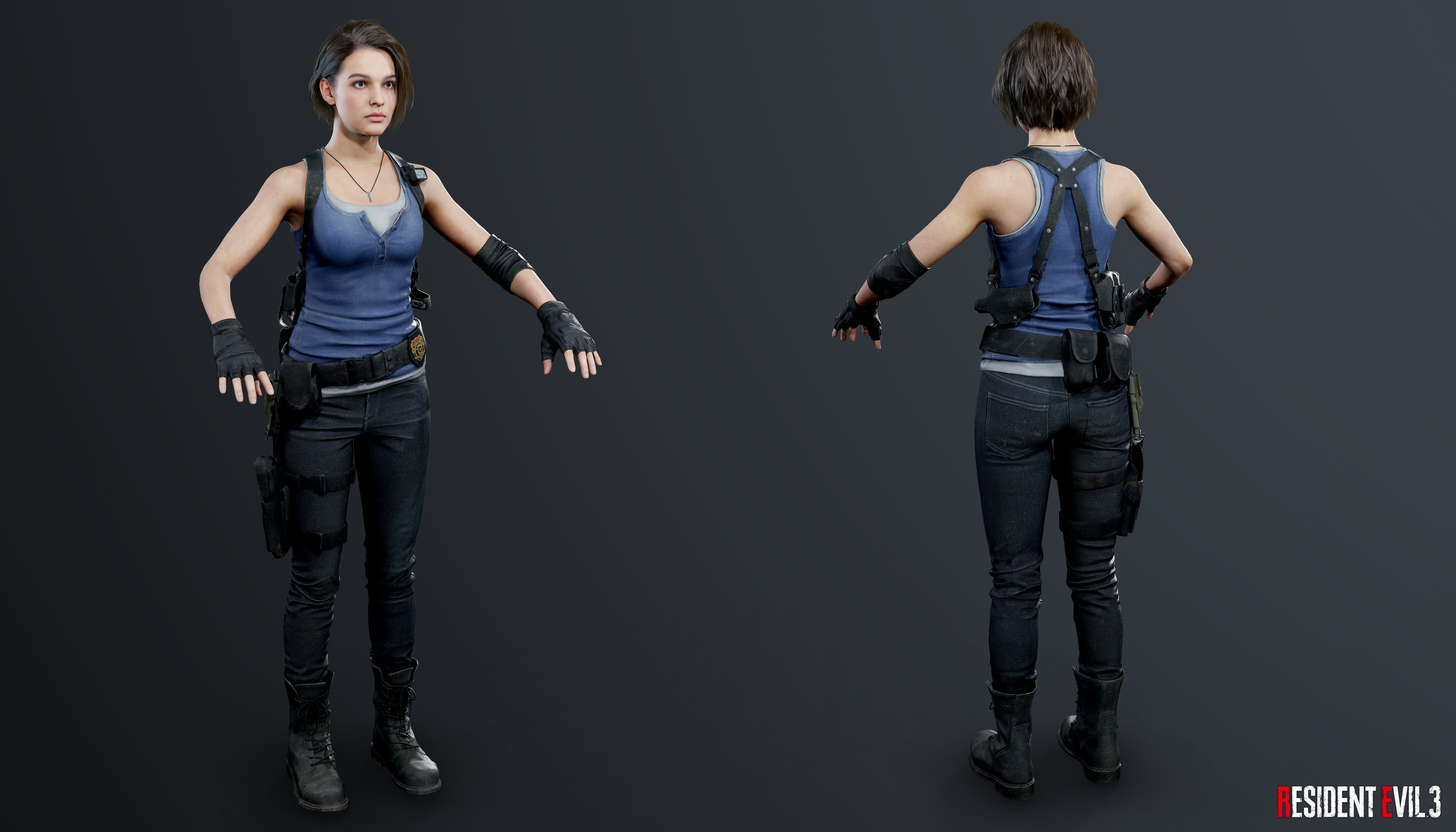 Jill Valentine 3D Render