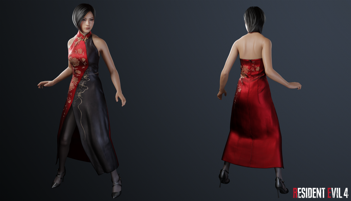 Resident Evil 4 Remake: a cosplay of Ada Wong sharpshooter in a red dress -  Aroged