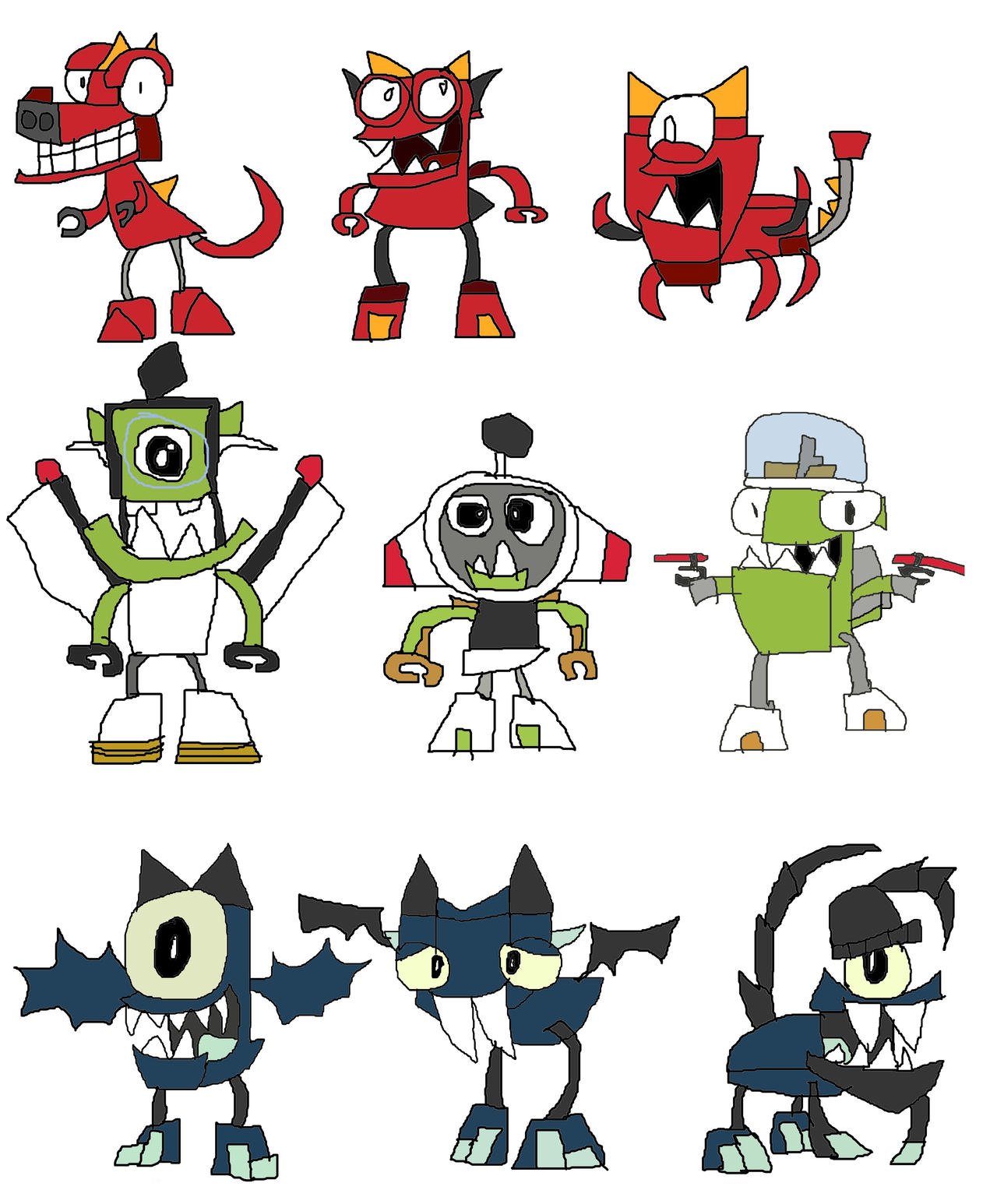Mixels Character Design all series 4 mixels by goldmantheepic890 on DeviantArt