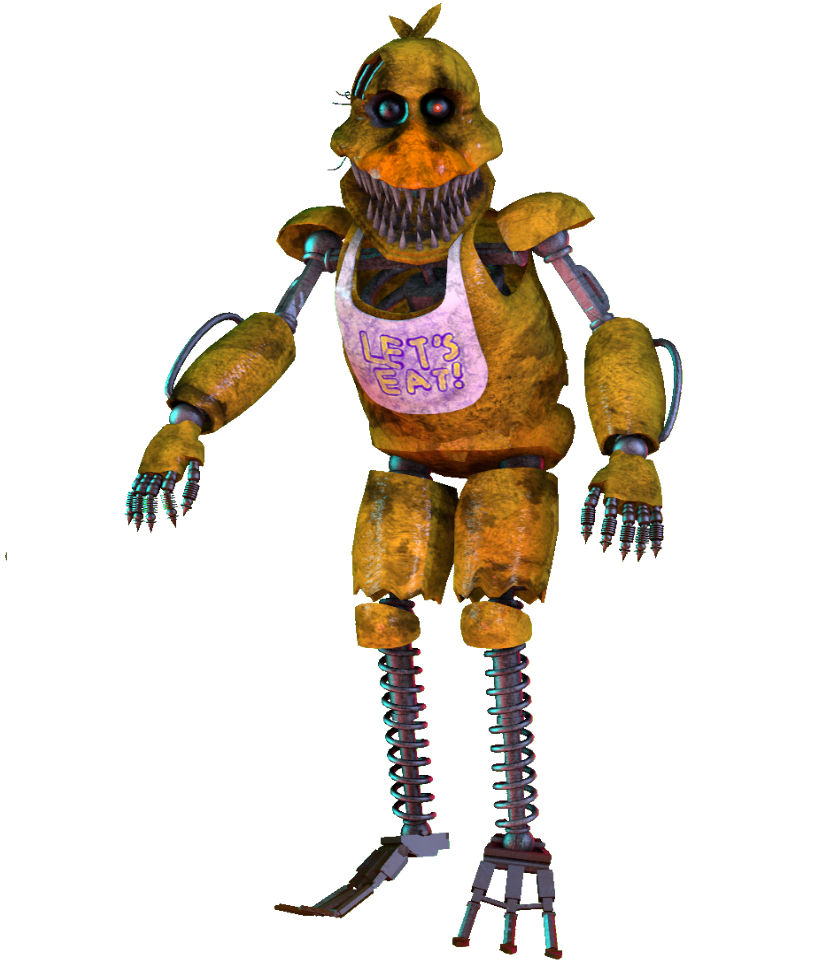 Nightmare Withered Freddy - Fnaf Nightmare Chica Png, Transparent