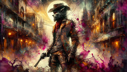 Werewolf western gunner Steampunk