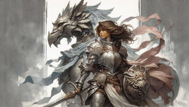 Driia Paladin and dragonhorse