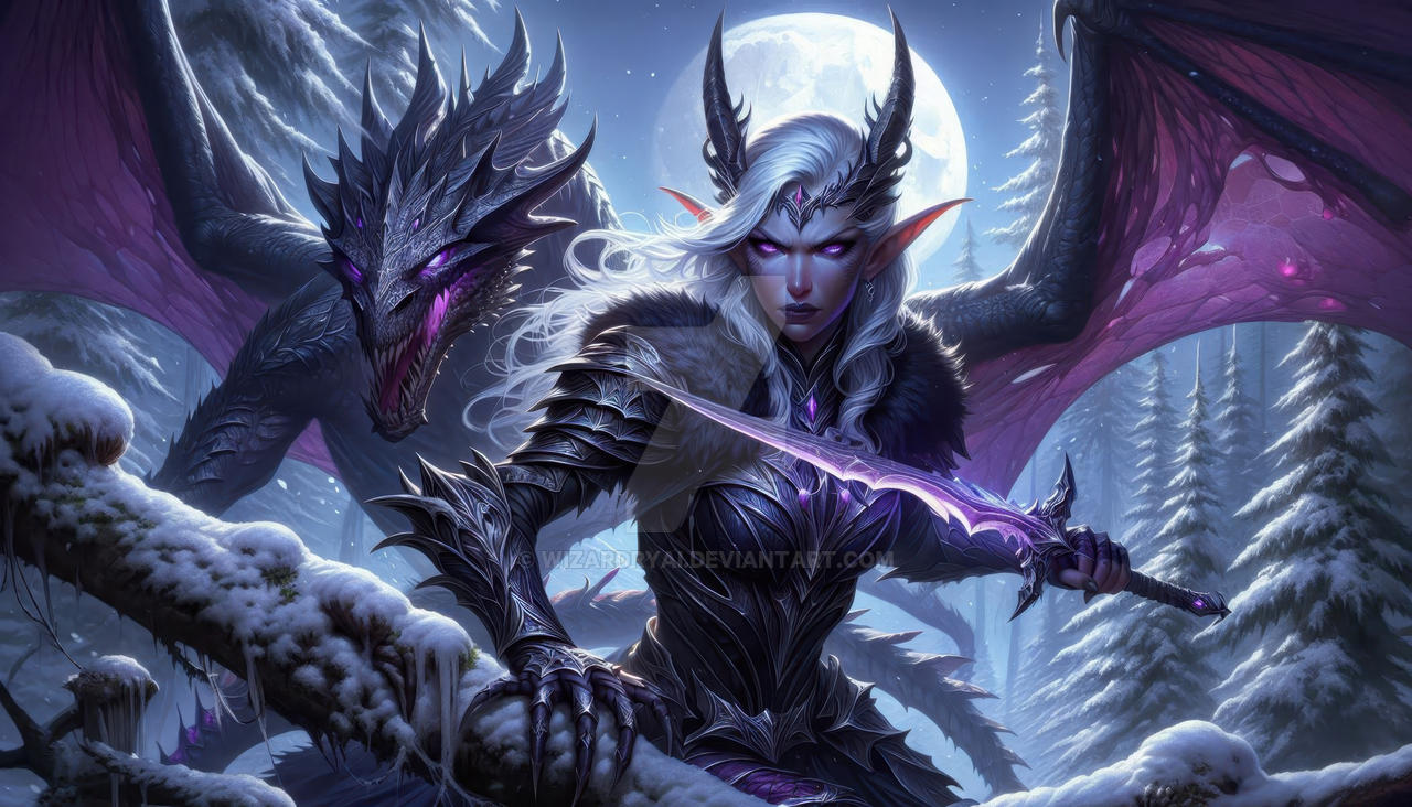 Drow Dragon rider Lady Urria #RPG FSF by WizardryAi on DeviantArt