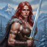 Red Sonja fanart Fantasy art byWizardry#sunrise#c8