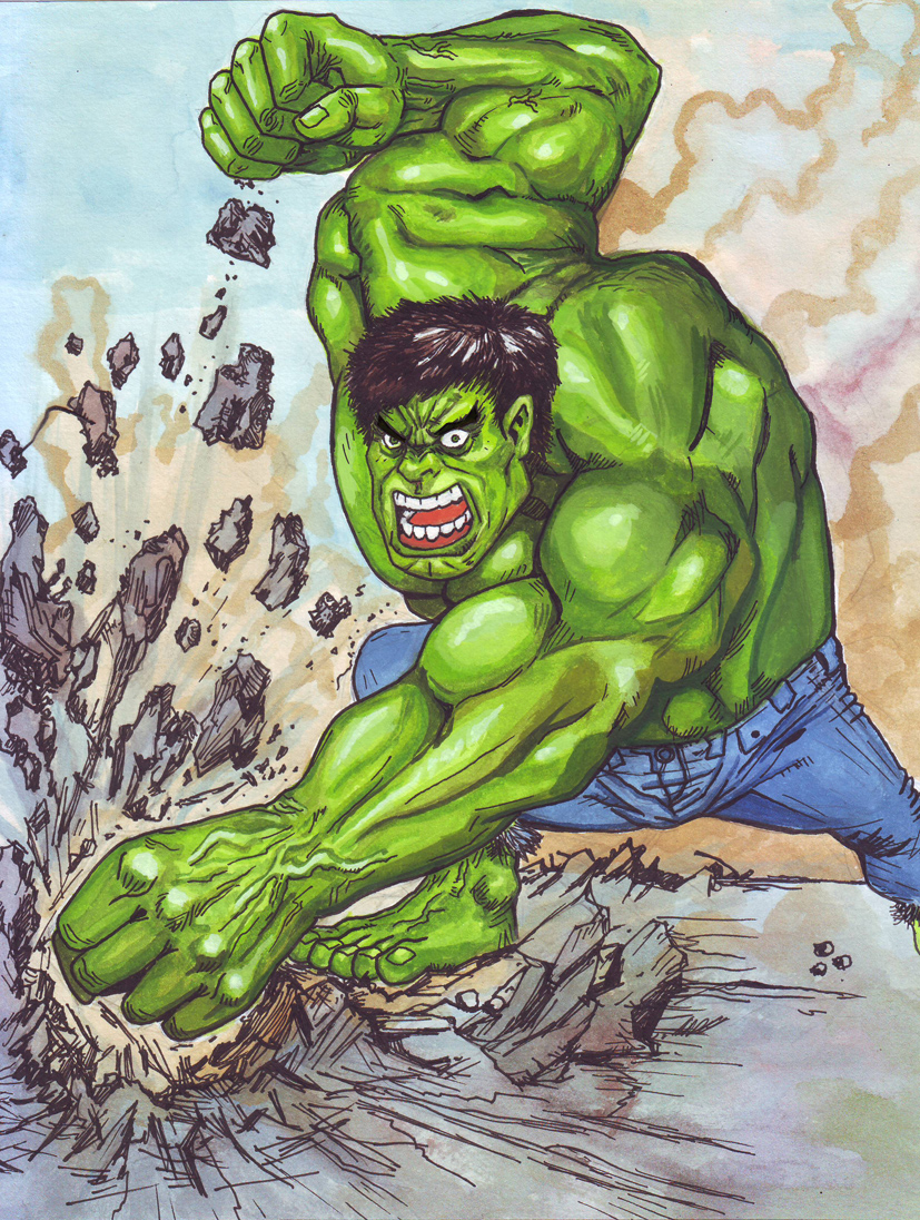 Hulk Watercolor