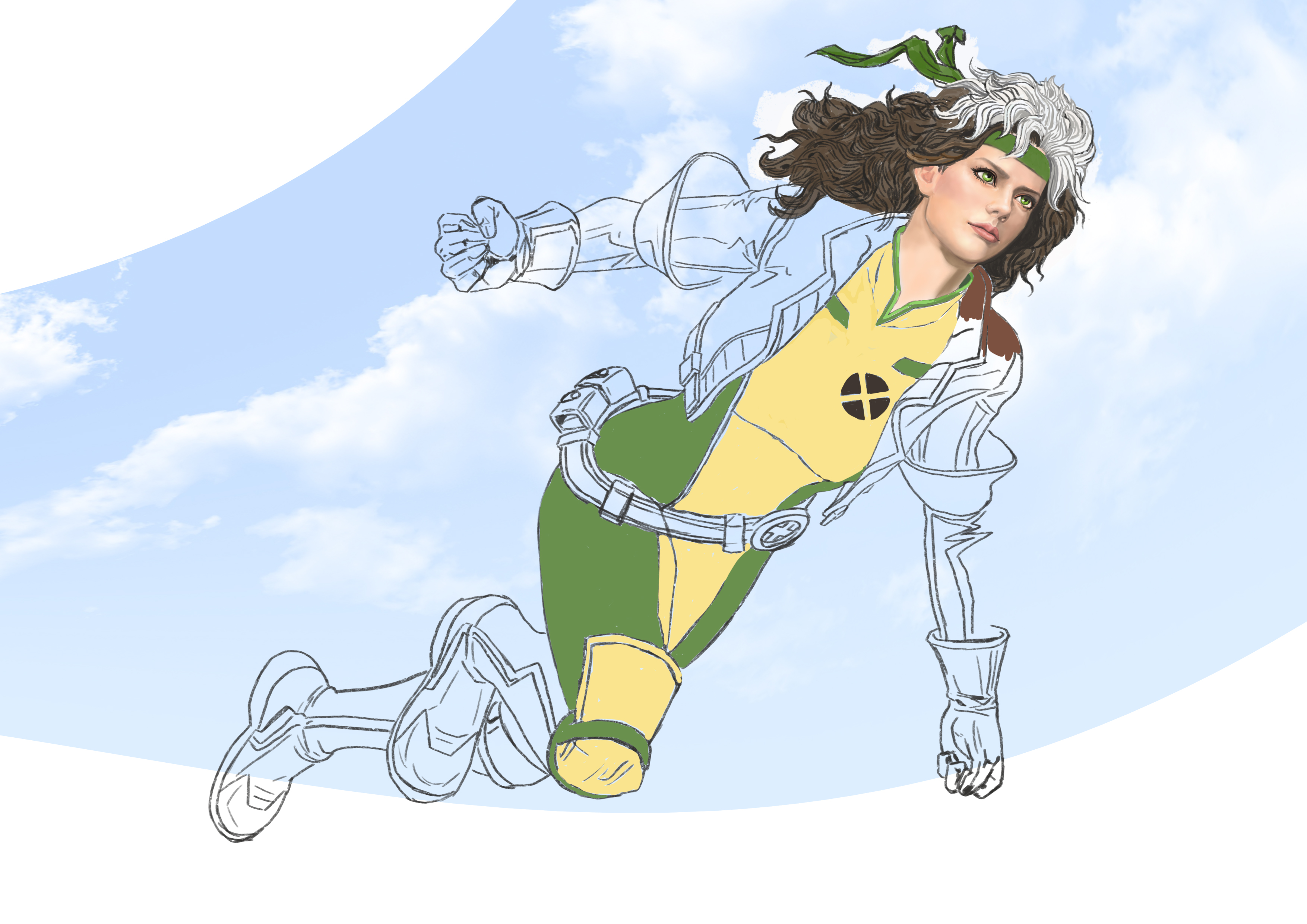 Rogue X Men Flying X-Men Rogue Flying by deemonHunter360 on DeviantArt