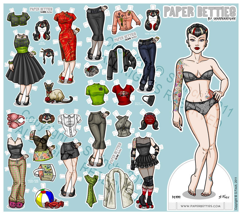 Paper Betties - Denni Doll by Shannanigan