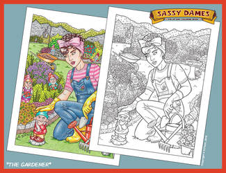 Sassy Dames : Coloring Book - The Gardener