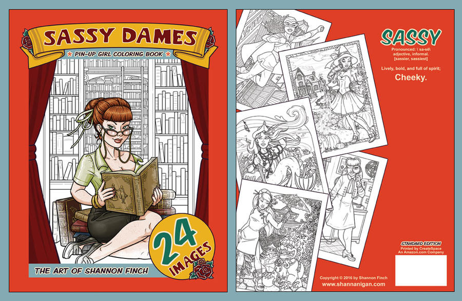Sassy Dames : Coloring Book - Cover Art