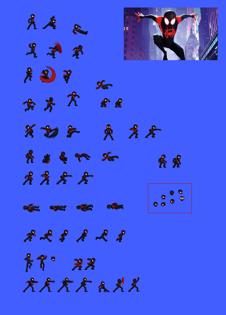 miles Morales JUS Sprite Sheet by OriginTheHero on DeviantArt