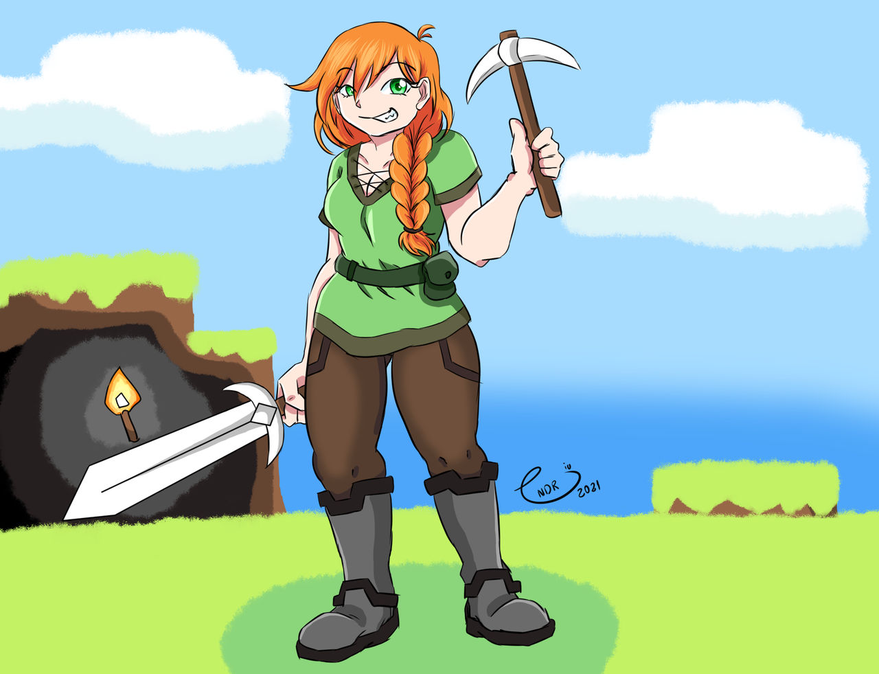 Minecraft Alex by NearDr on DeviantArt