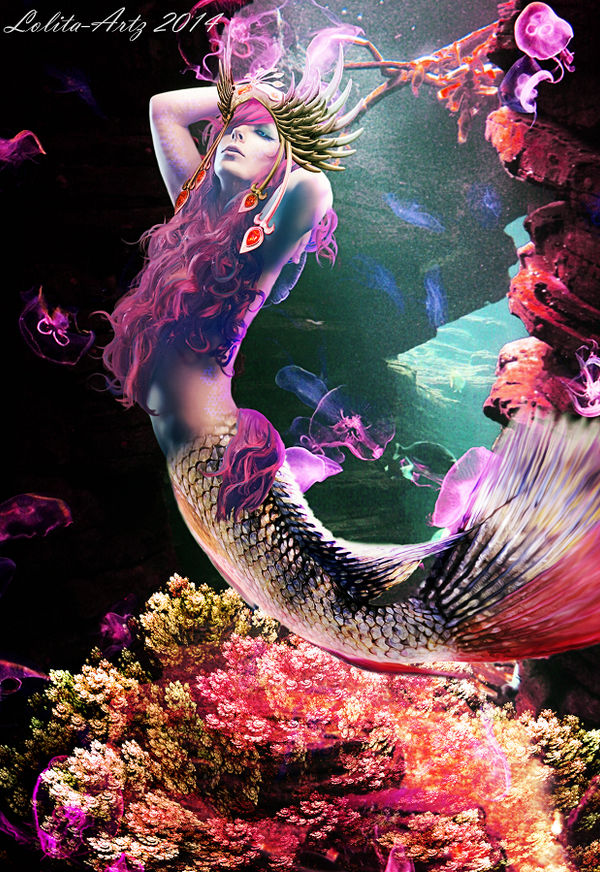 cotton candy mermaid by Lolita-Artz