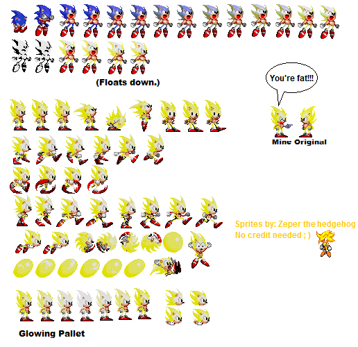 Classic Super Sonic Sprites  deviantART: More Like Classic Sonic