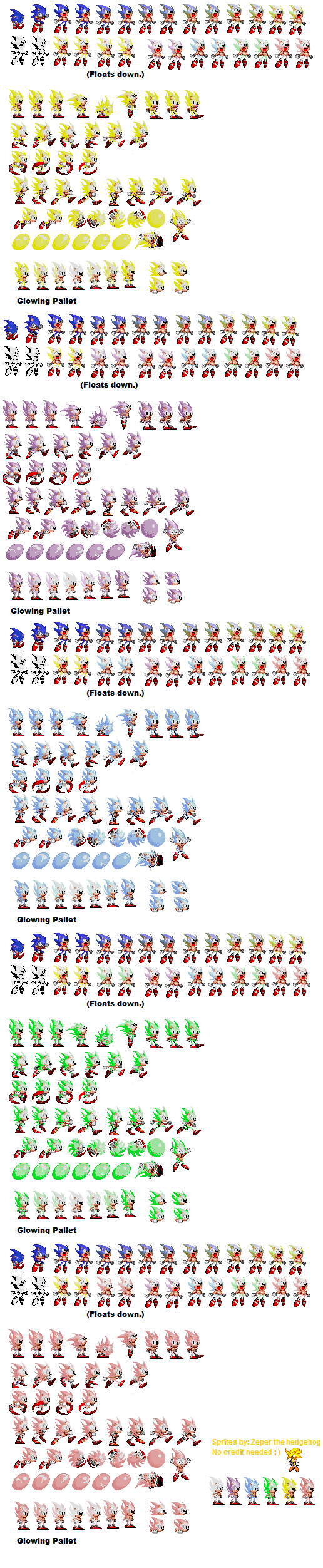 classic hyper sonic sprites