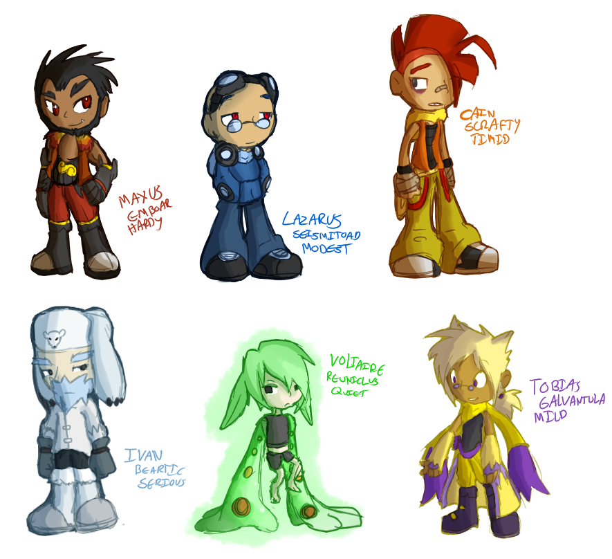 White Team Gijinka chibi things idk