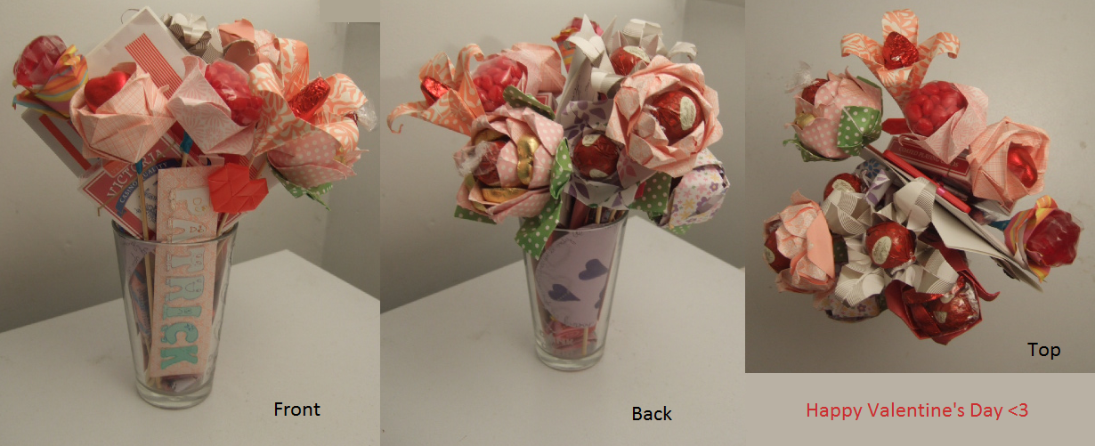 Patrick's Origami Valentine's Bouquet