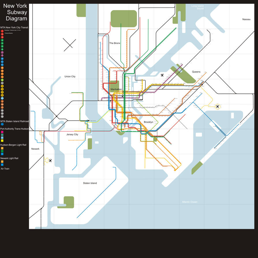 New York Subway map by tomasNY on DeviantArt