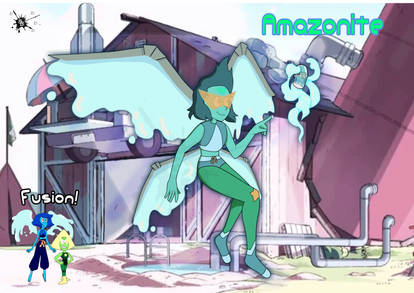 Amazonite - Peridot+Lapis fusion