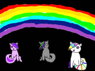 Your nightly rainbow and cats?
