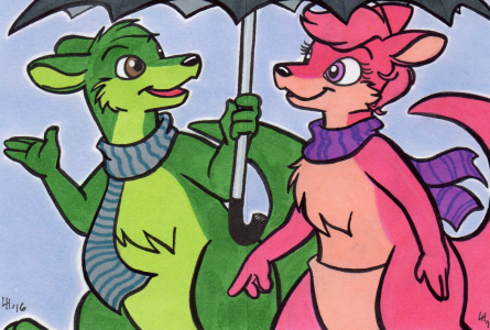 ACEO Commission - Duncan and Deja Roo