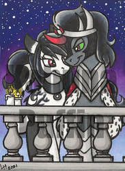 ACEO Commission: Shelby and King Sombra