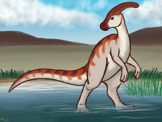 My favorite dinosaur, Parasaurolophus