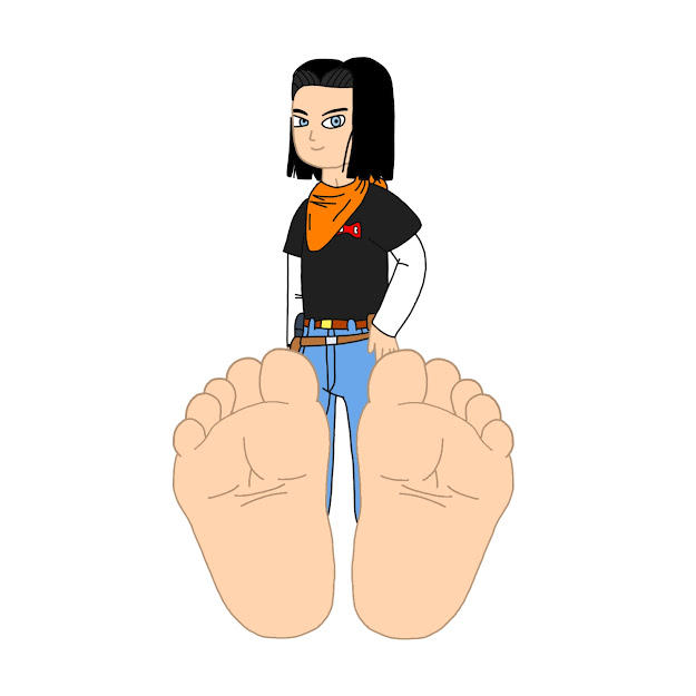 Android 17 feet tease by Gianpi53 on DeviantArt