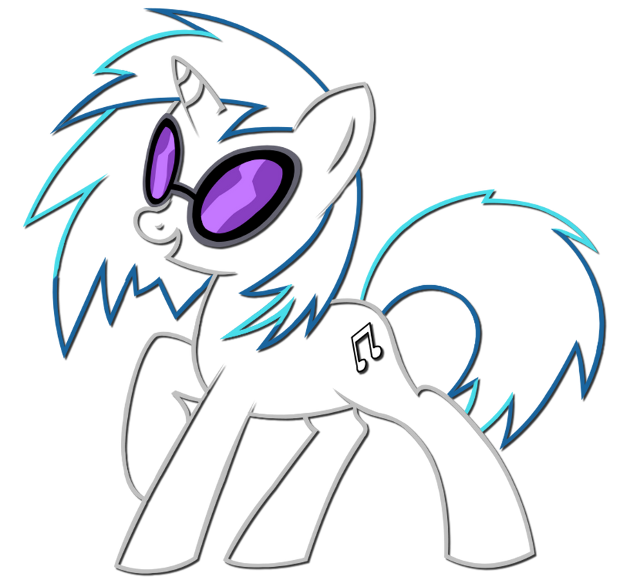 Vinyl Scratch Outline by Guinn1190 on DeviantArt