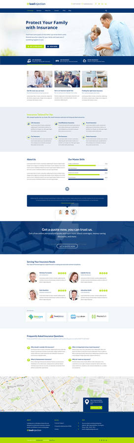 Insurance Agency and Broker Landing Page Template