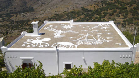 Aegiali painted roof
