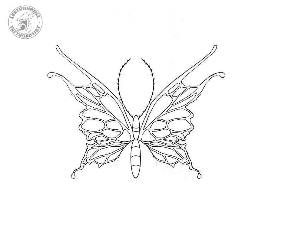 Butterfly linework design by LeeTurnbull on DeviantArt