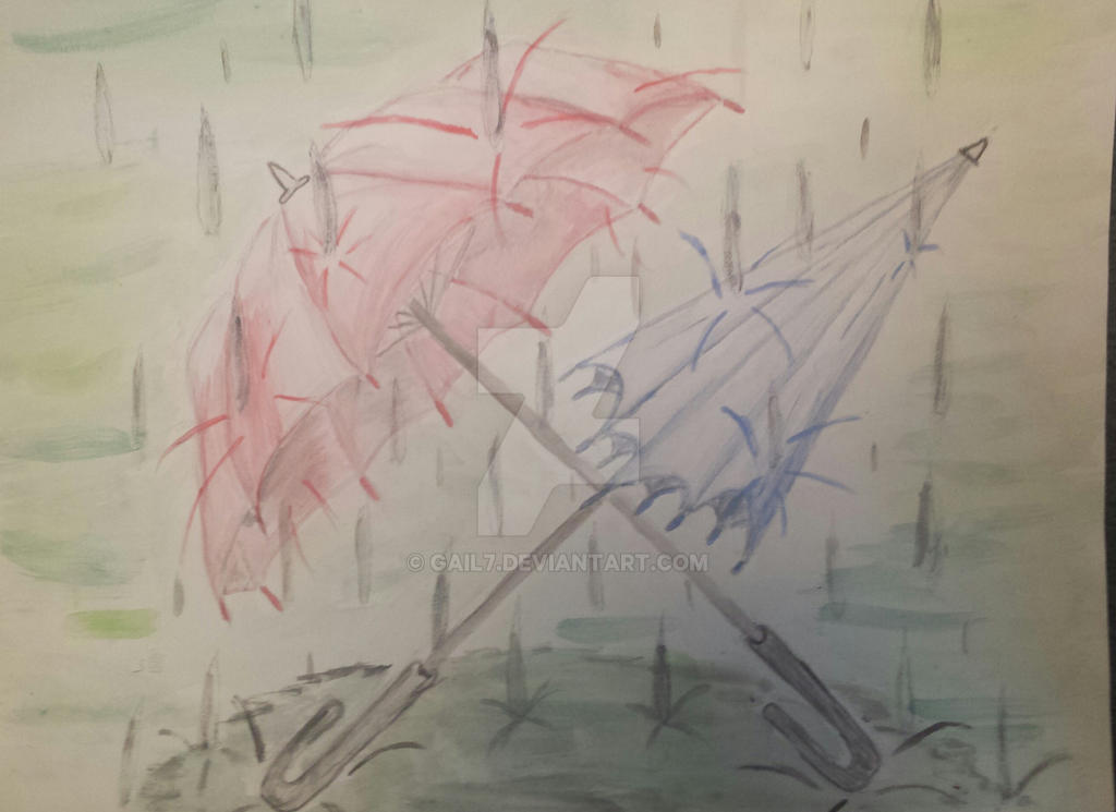 Umbrellas in the Rain