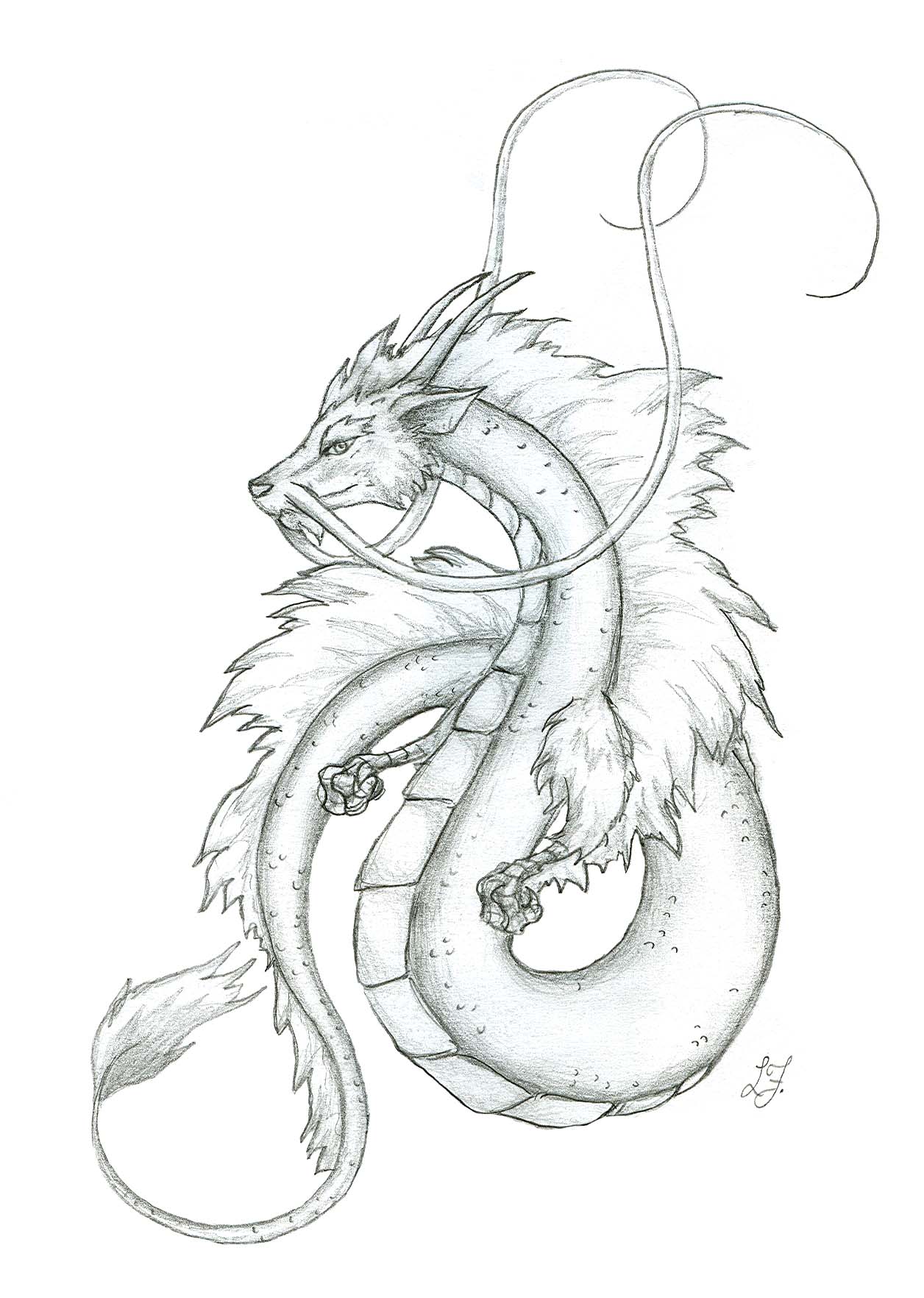 Japanese cheap dragon drawing