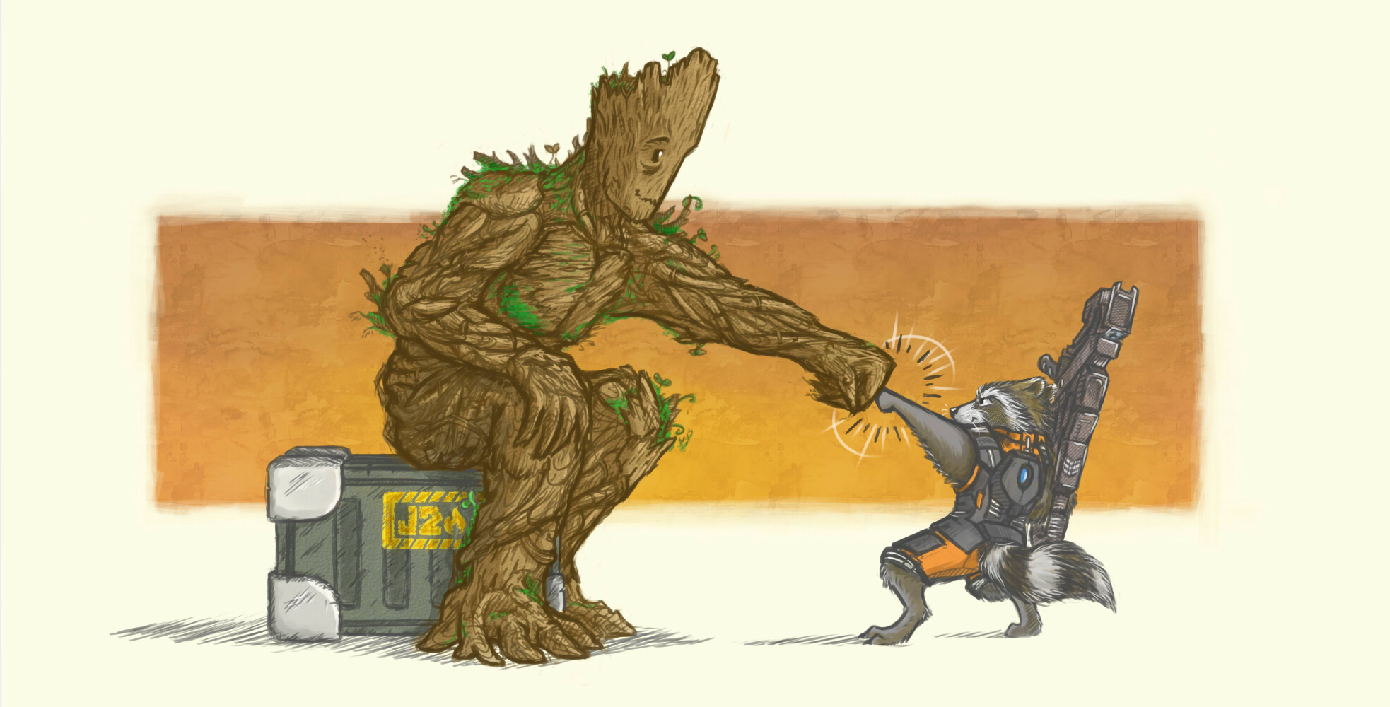 groot and rocket by onkelscrut on DeviantArt groot and rocket by onkelscrut on DeviantArt