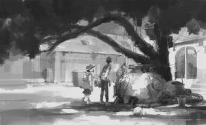 sketch by nguyen quoc hieu / tree / children